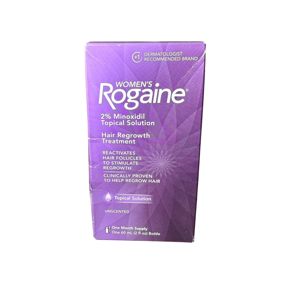 Womens Rogaine 2% Minoxidil Topical Solution Hair Regrowth 1 Month Supply 60mL